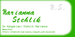 marianna stehlik business card